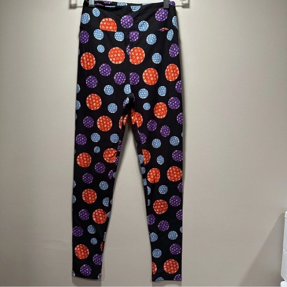 NEW LulaRoe OS Soft Leggings One Size 2-10 Small-Large Christmas Bokeh Lights - Picture 5 of 10